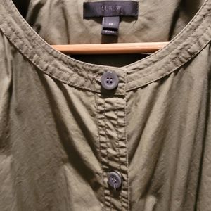 JCREW CLASSIC SHIRTDRESS  Size medium OLIVE COLOR